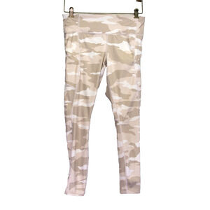 Women's Small Workout Pants ATHLETA Elation Leggings Tan Camo Activewear
